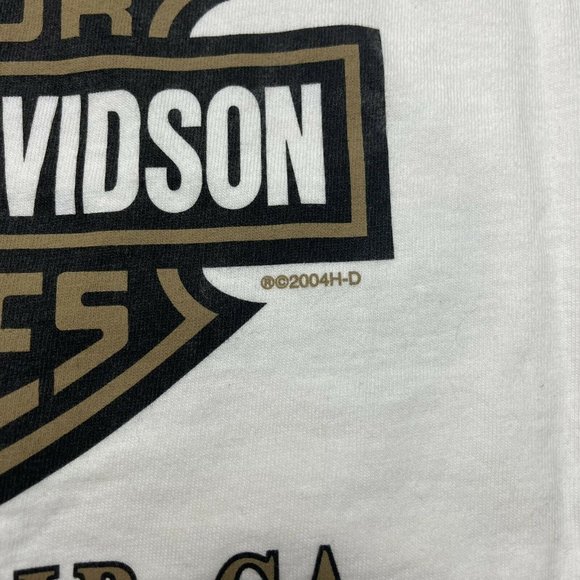vintage Y2K Harley Davidson t shirt size L 2004 Front and Back Graphic Tee - Picture 6 of 9